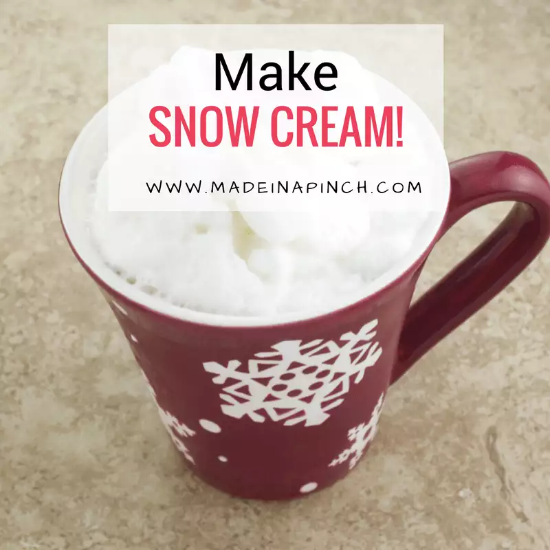 Snow Cream in a mug
