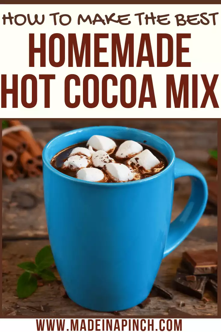 Grab our recipe for the best homemade hot chocolate mix at Made in a Pinch. For more great recipes and helpful tips, follow us on Pinterest!