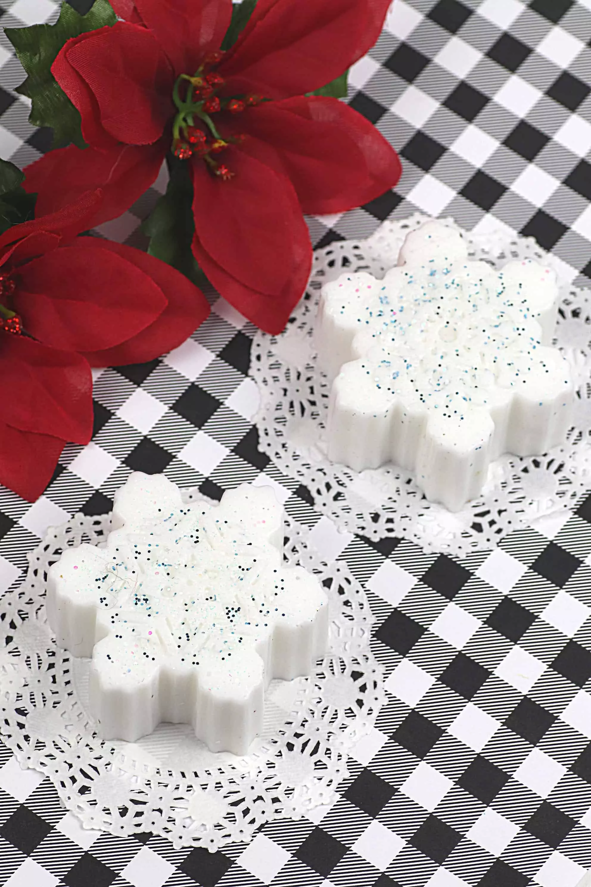 sparkly snowflake soap bars gift idea