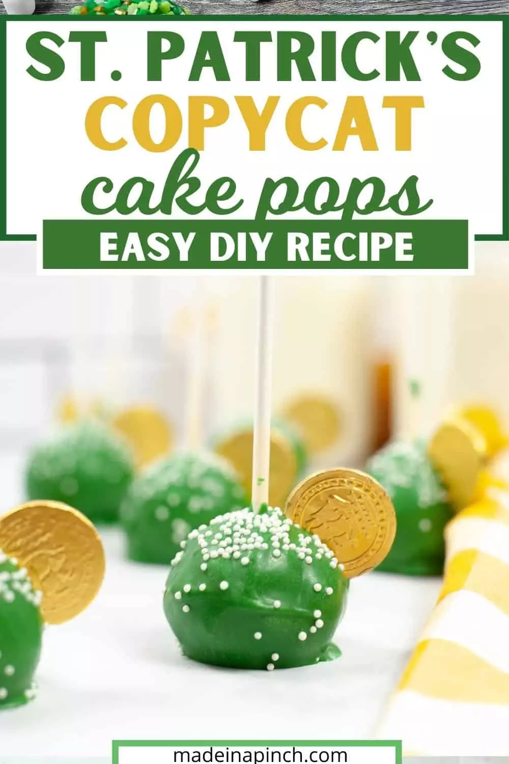 These beautiful green copycat Starbucks cake pops are the perfect St. Patrick