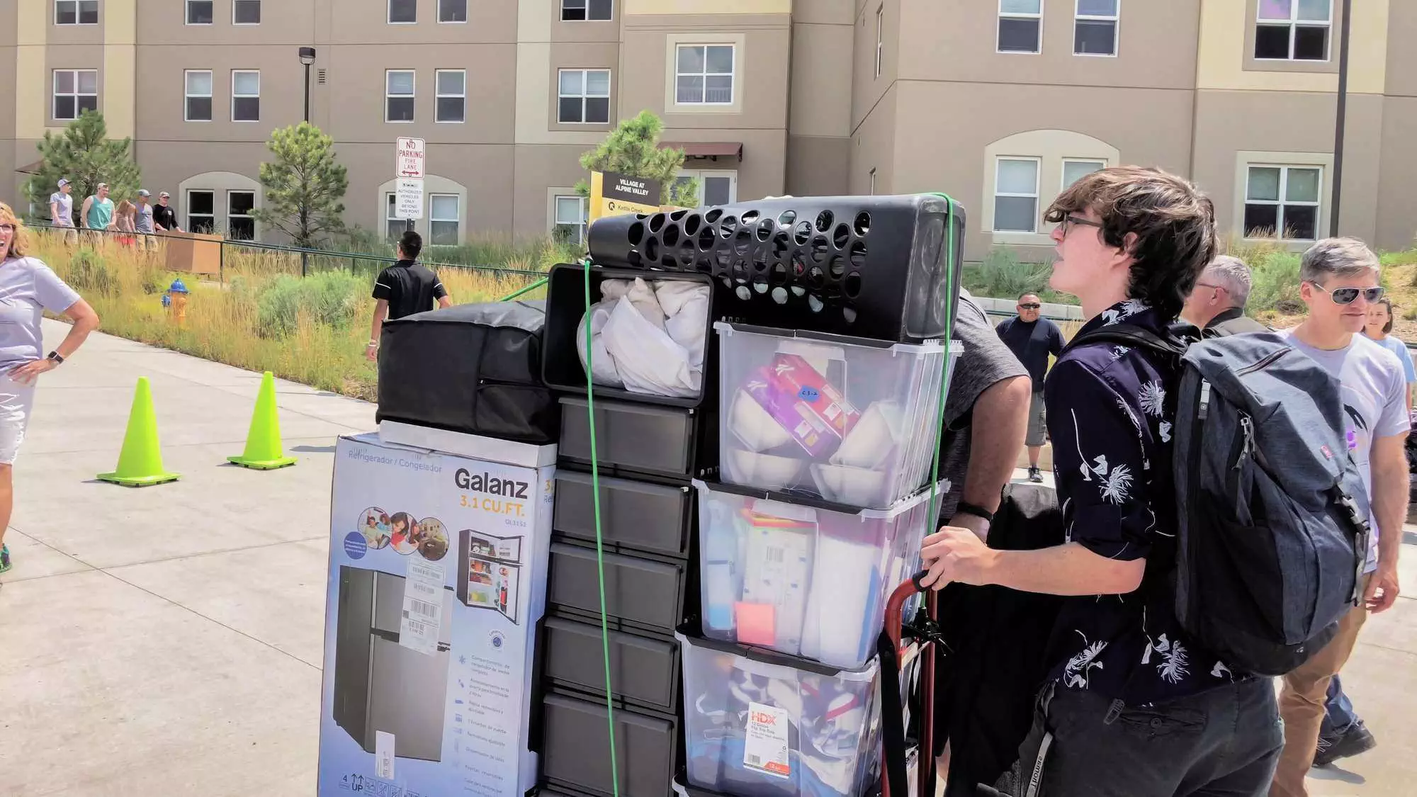 college student moving in who used a college move in checklist to have everything he needed