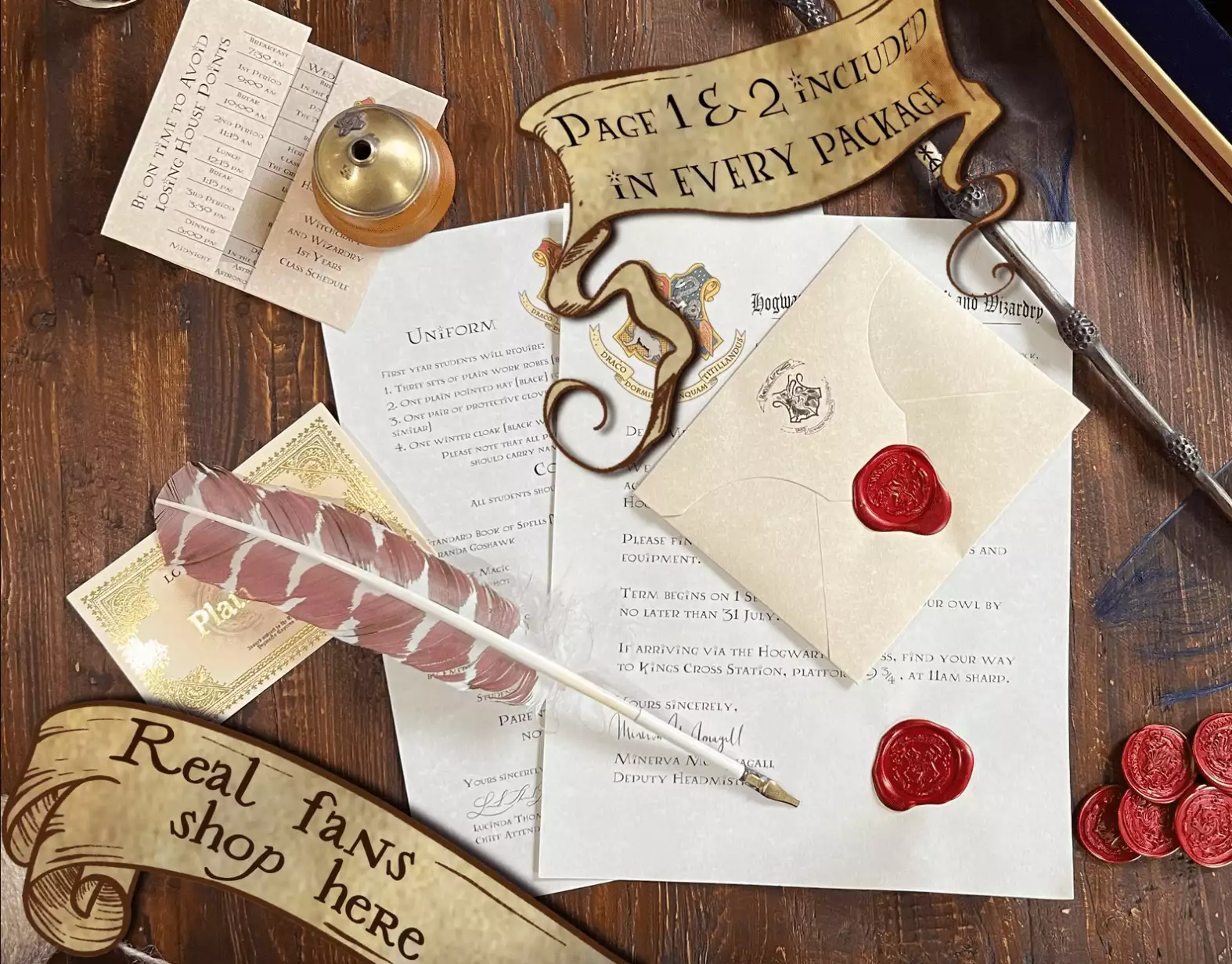 personalized acceptance letter Harry Potter gift idea