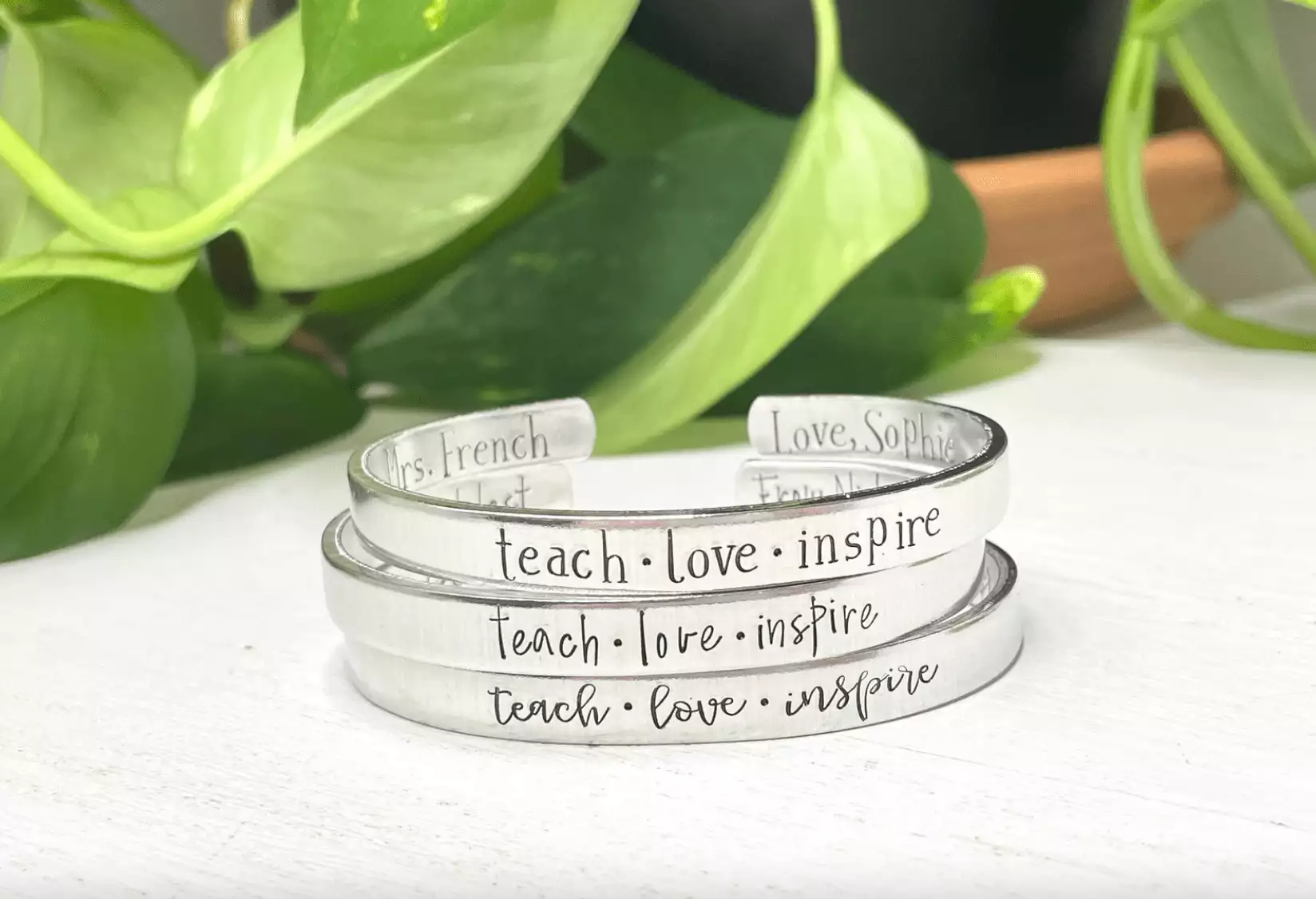 teach love inspire bracelets