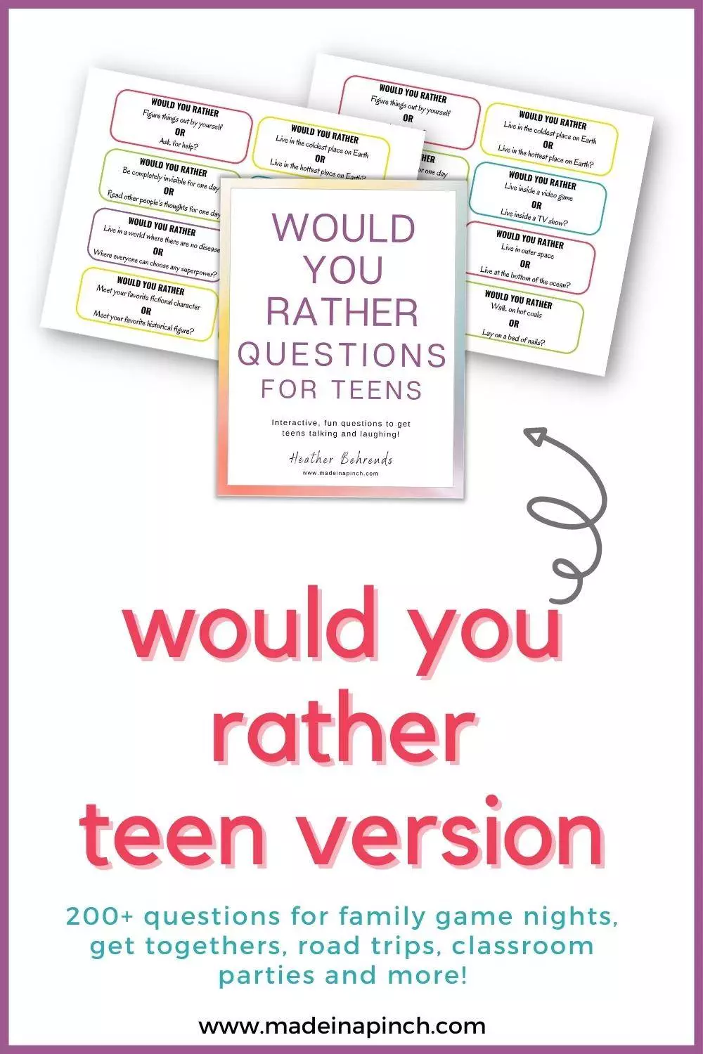 would you rather questions for teens pin