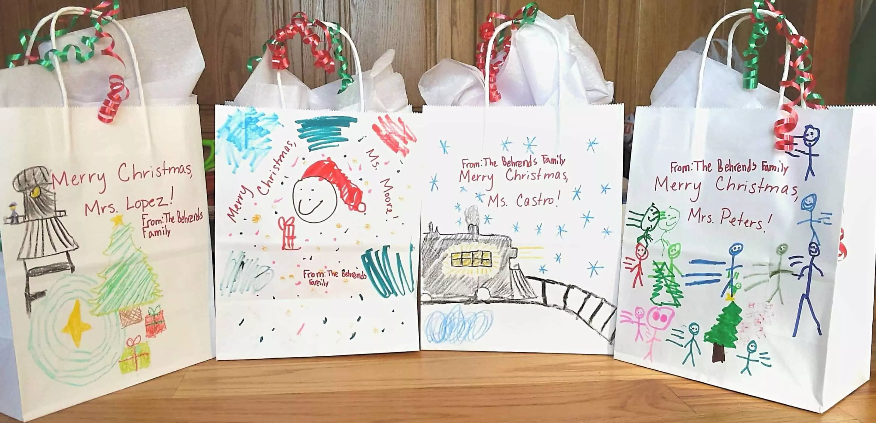 decorated gift bags