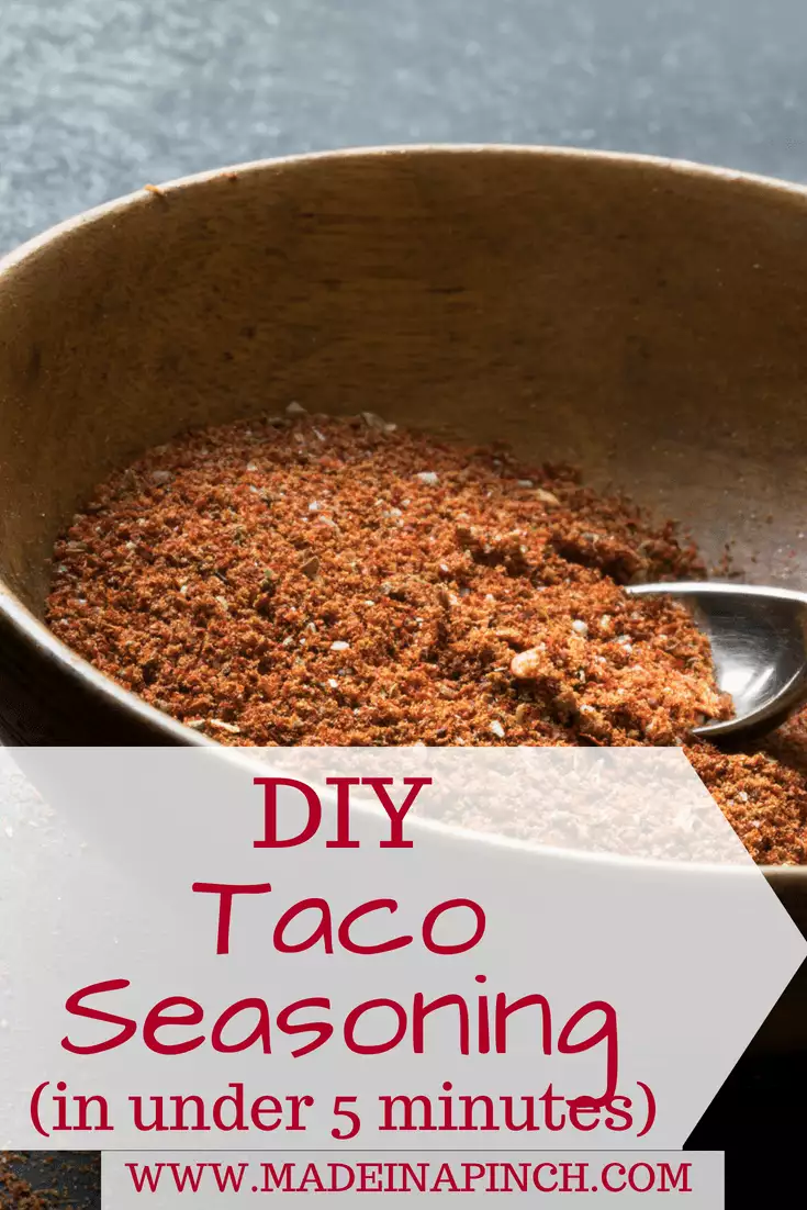 Get our homemade taco seasoning recipe for tastier, healthier homemade tacos at Made in a Pinch and follow us on Pinterest!