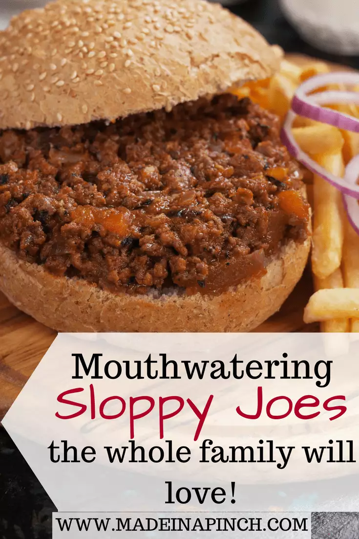 Sloppy Joes are a family favorite! Get our simple and delicious recipe at Made in a Pinch. For more awesome recipes and tips follow us on Pinterest!