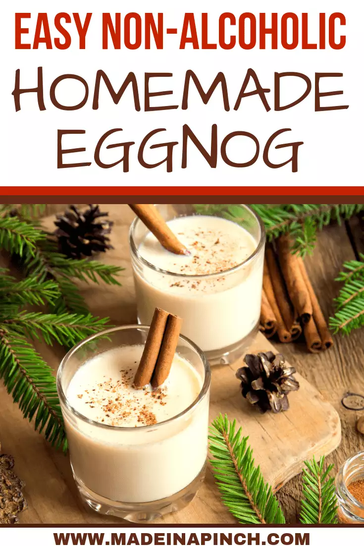 This classic eggnog recipe can be made kid-friendly or adults-only! Grab the recipe at Made in a Pinch, and for more simple recipes and helpful tips follow us on Pinterest!