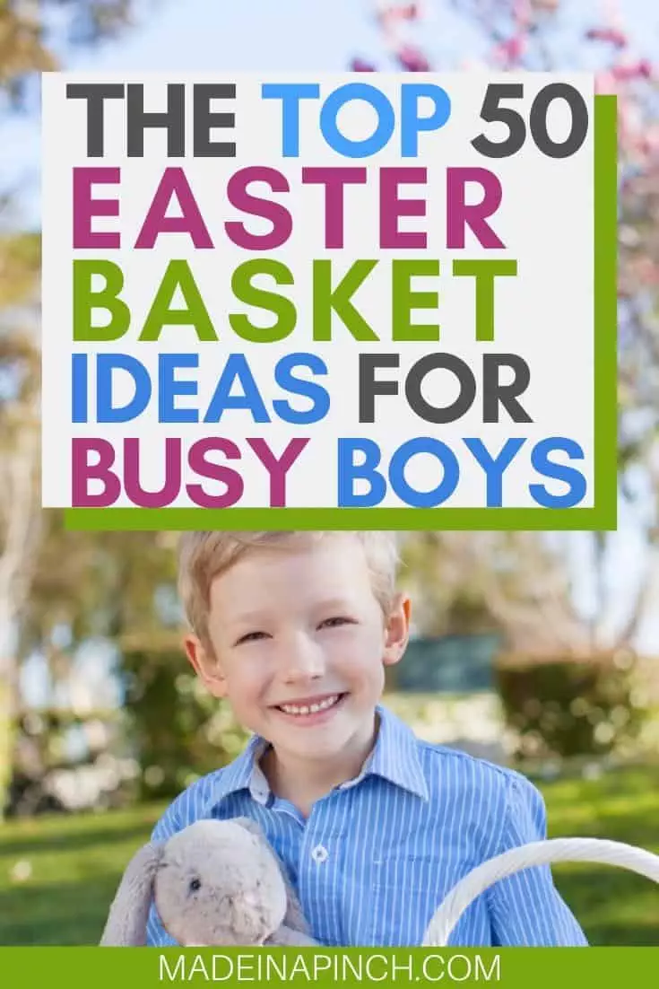 easter basket ideas for boys pin image