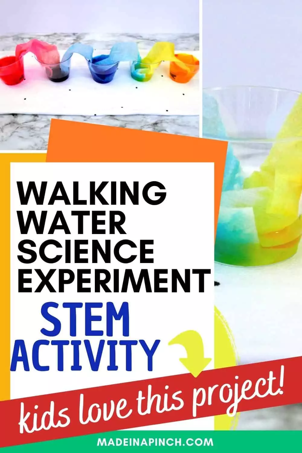 Walking water science experiment for kids pin image B