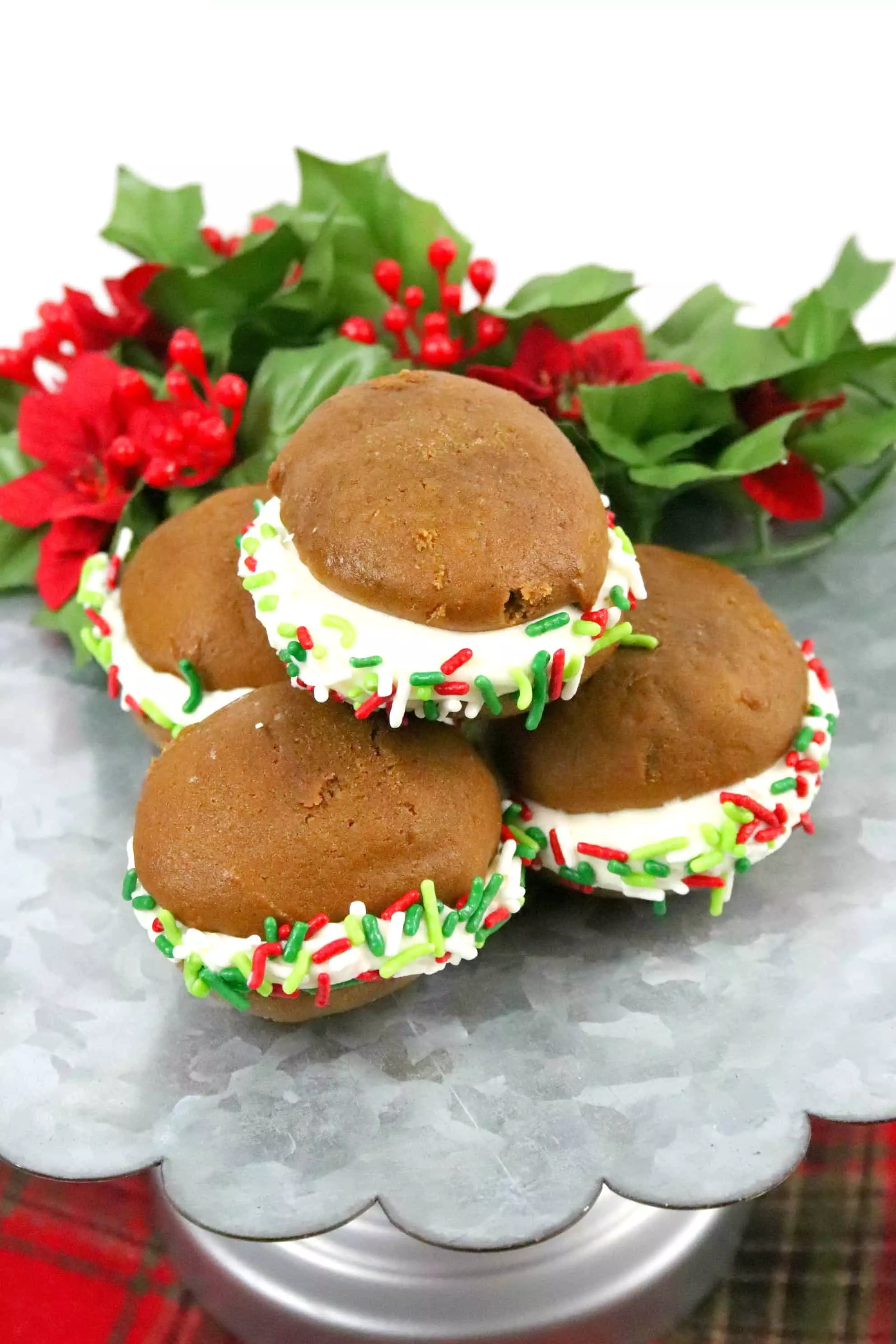 stacked holiday whoopie pies