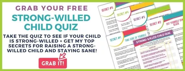 Strong-willed child email freebie banner