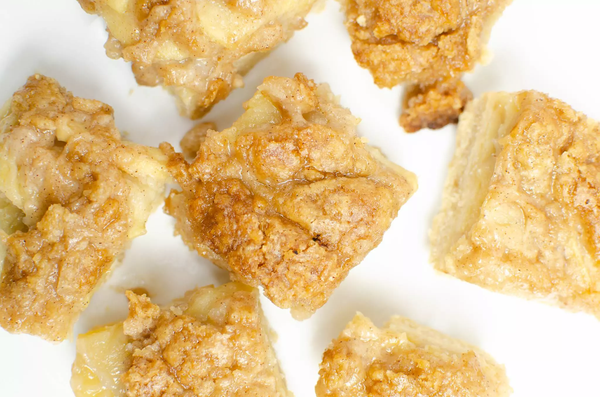 apple crumble bars from above