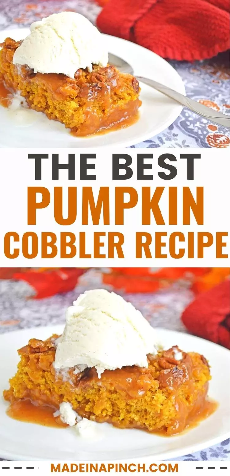 pumpkin cobbler recipe pin