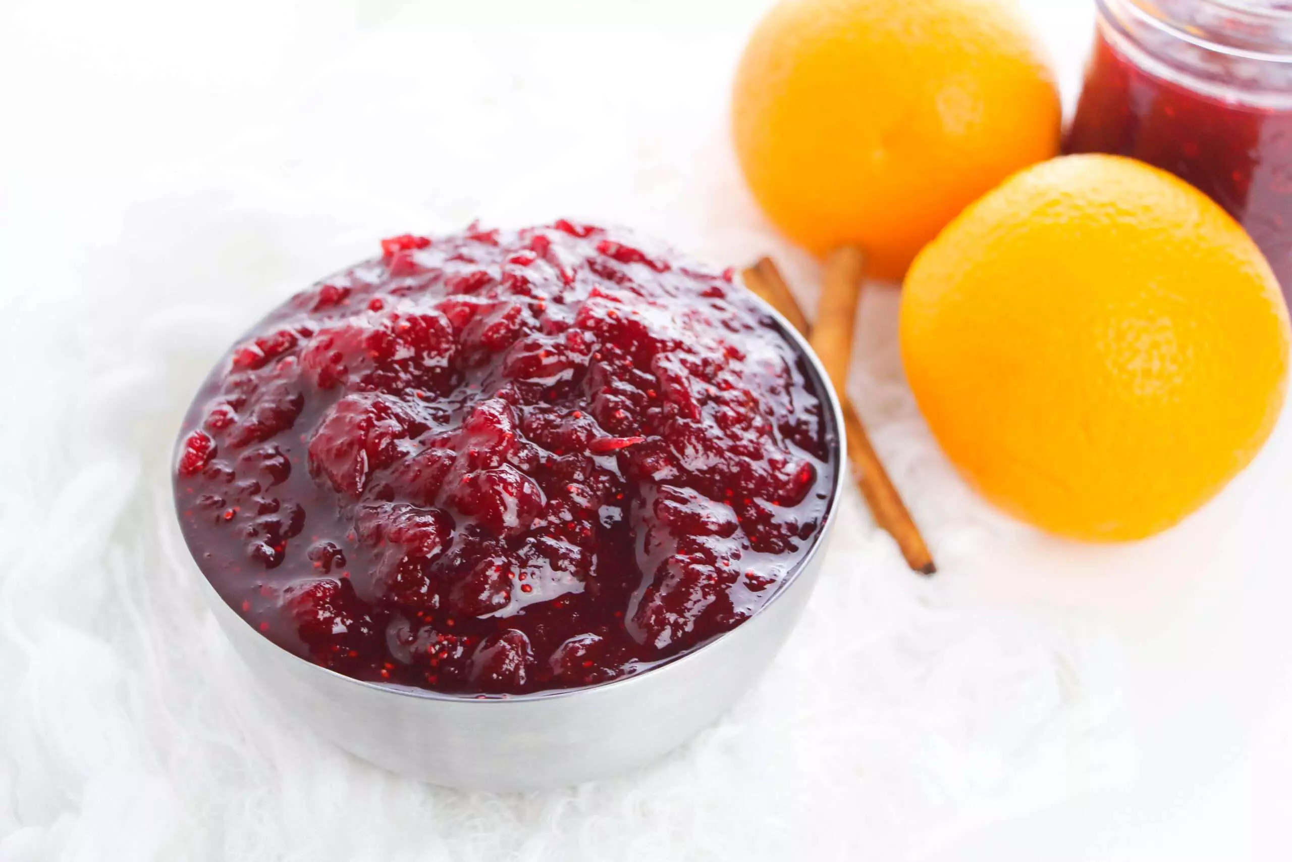cranberry sauce in a bowl