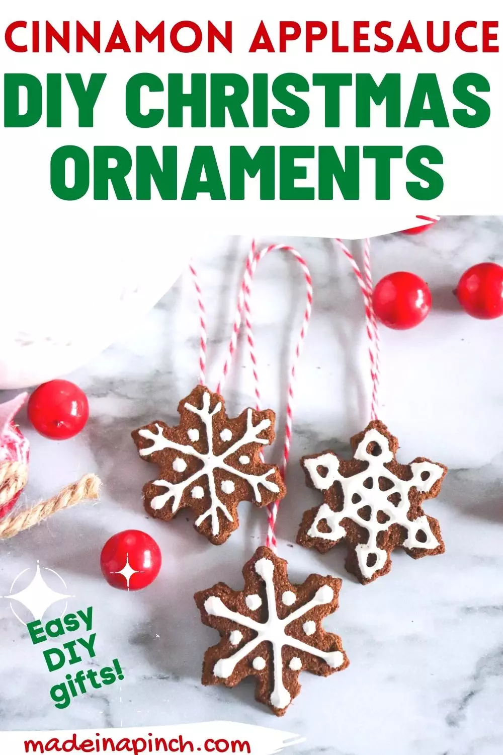 apple cinnamon dough ornaments pin