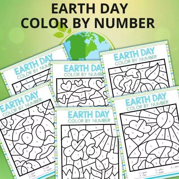 earth day coloring pages mockup