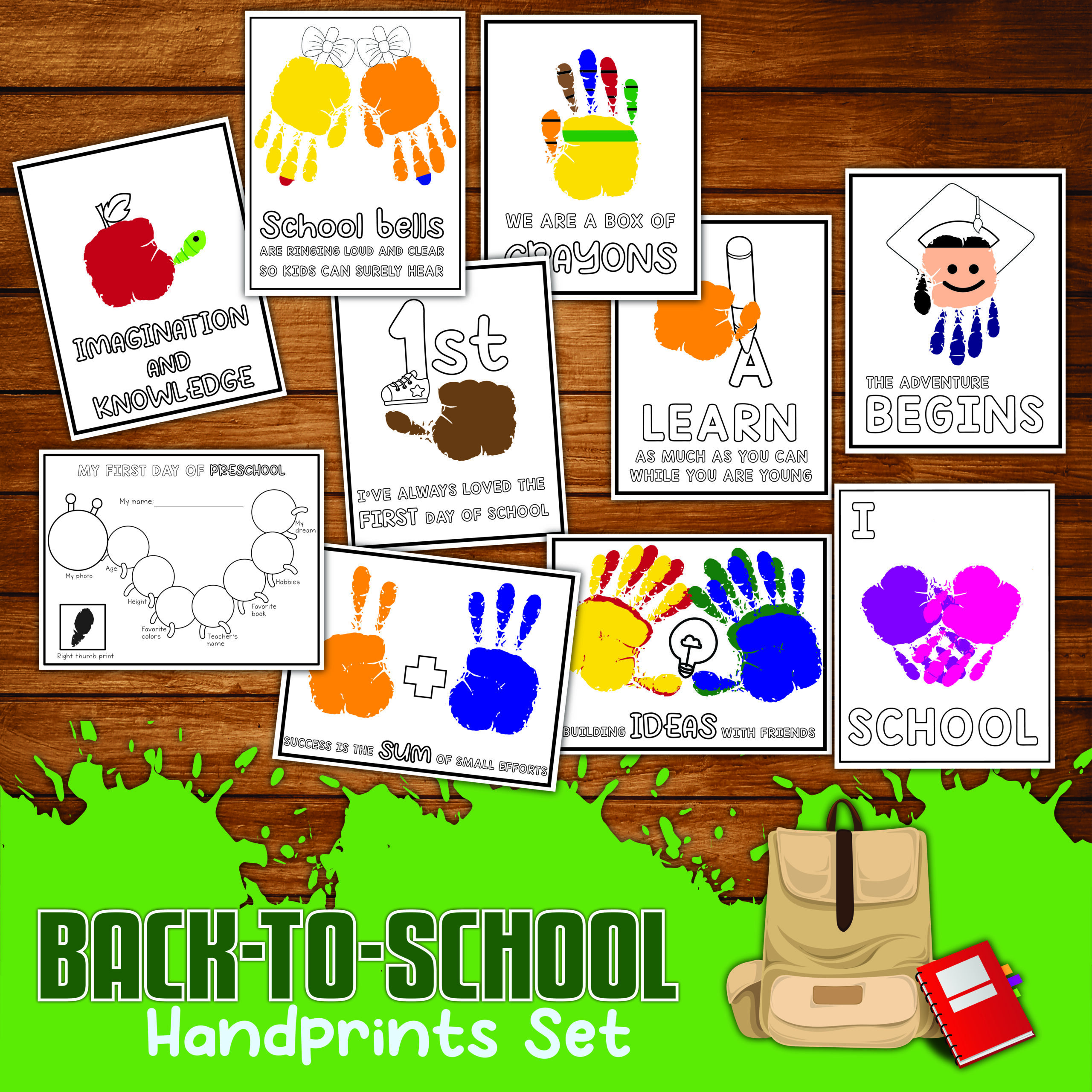first day handprint craft