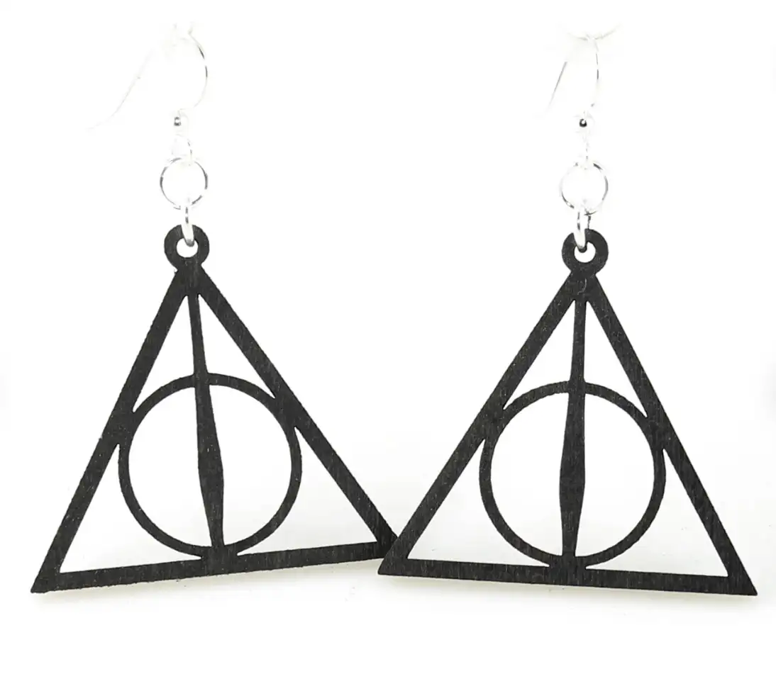 Deathly Hallows earrings Harry Potter gift idea