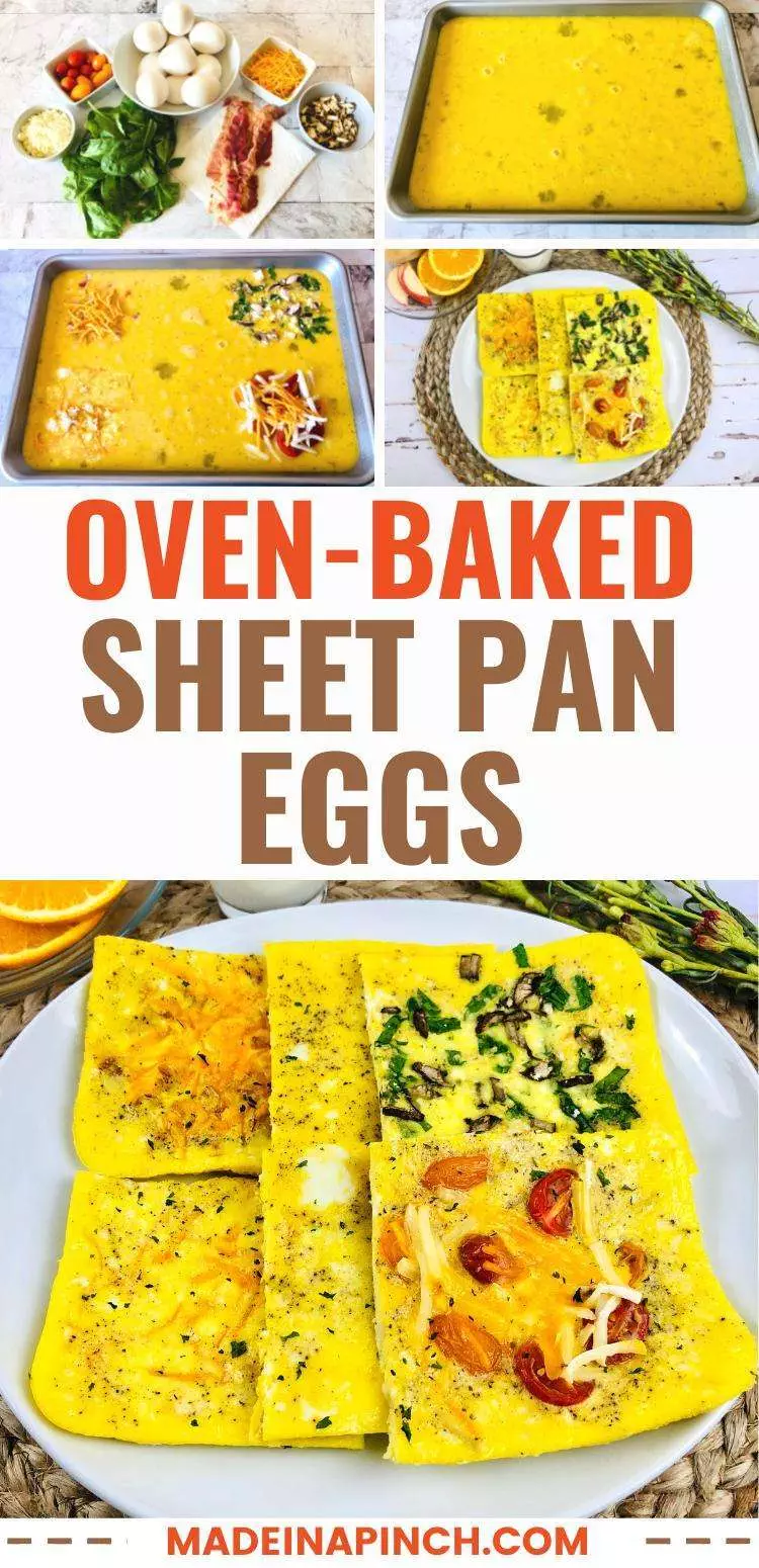 sheet pan eggs pin image