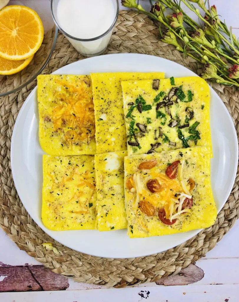 sheet pan eggs on a plate
