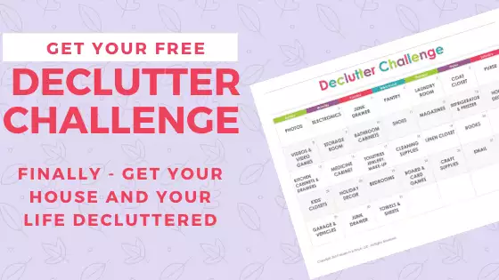 Graphic banner for free declutter challenge offer