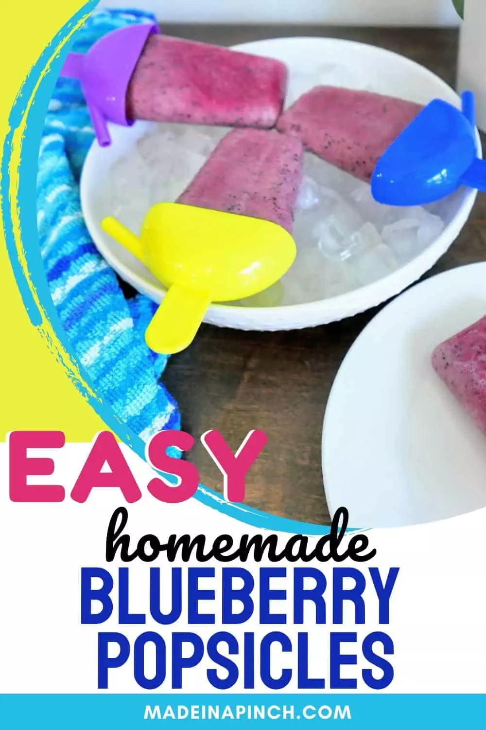 Blueberry popsicles pin image