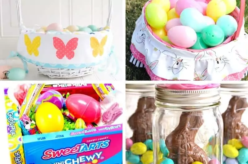 homemade Easter basket ideas collage