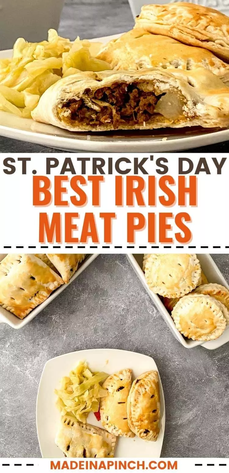 Irish meat pie recipe long pin image