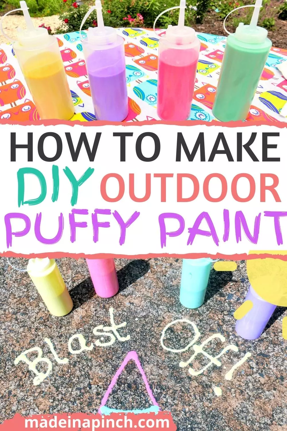 how to make DIY outdoor puffy paint