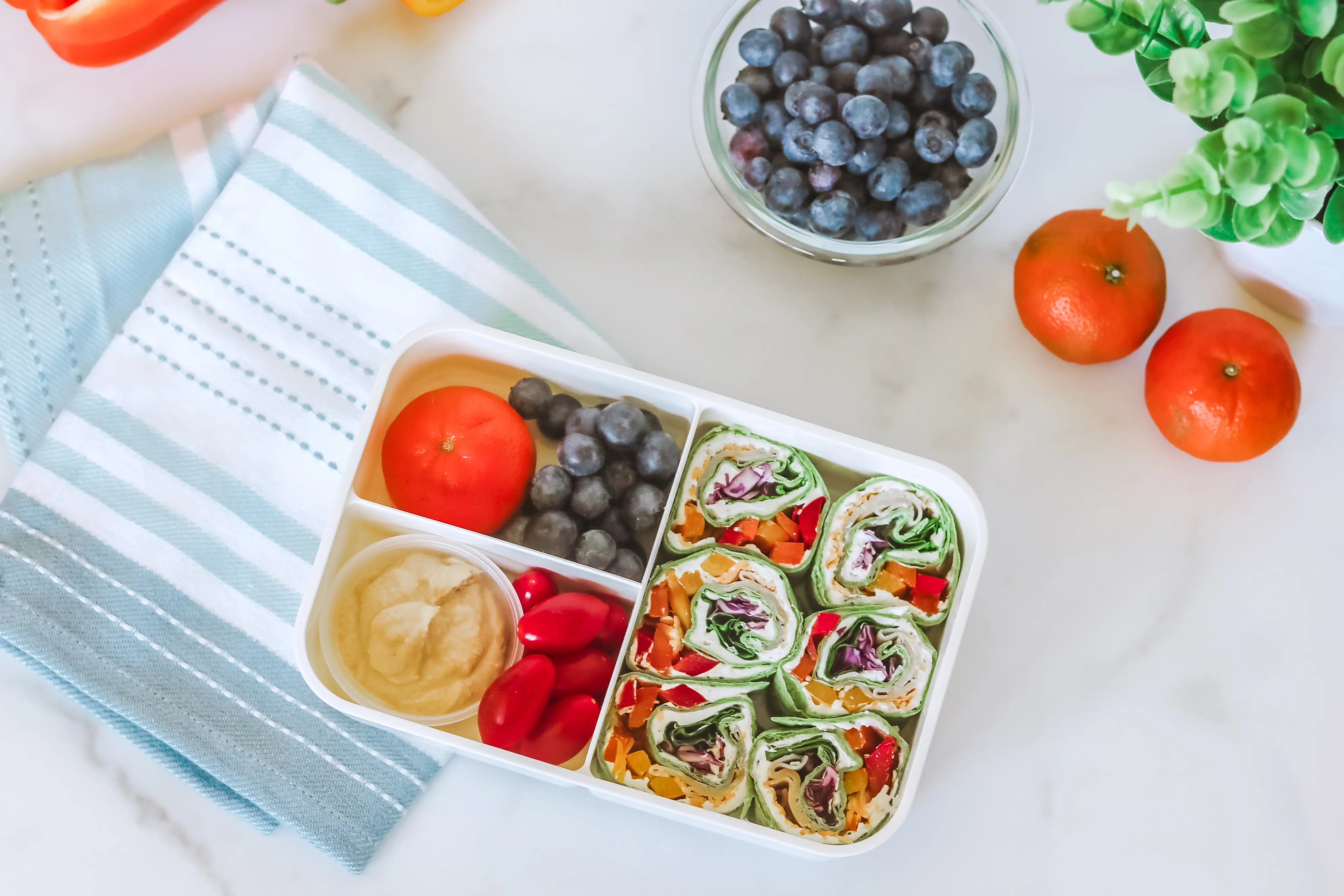 turkey rainbow rainbow pinwheels in a bento box