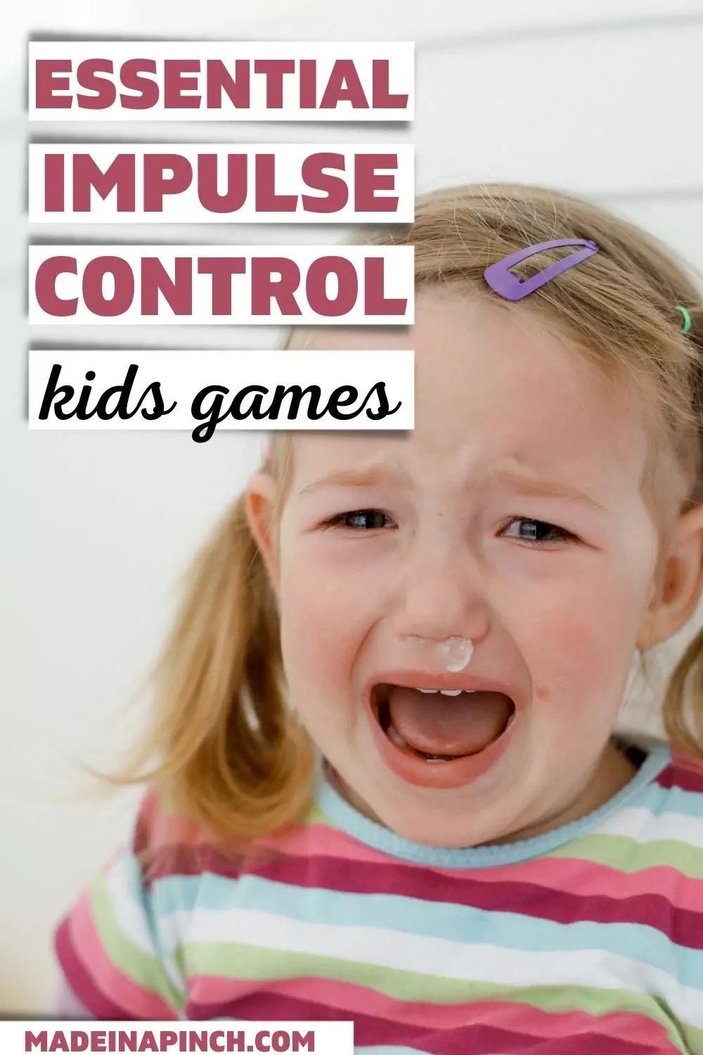 impulse control activities for kids pin image