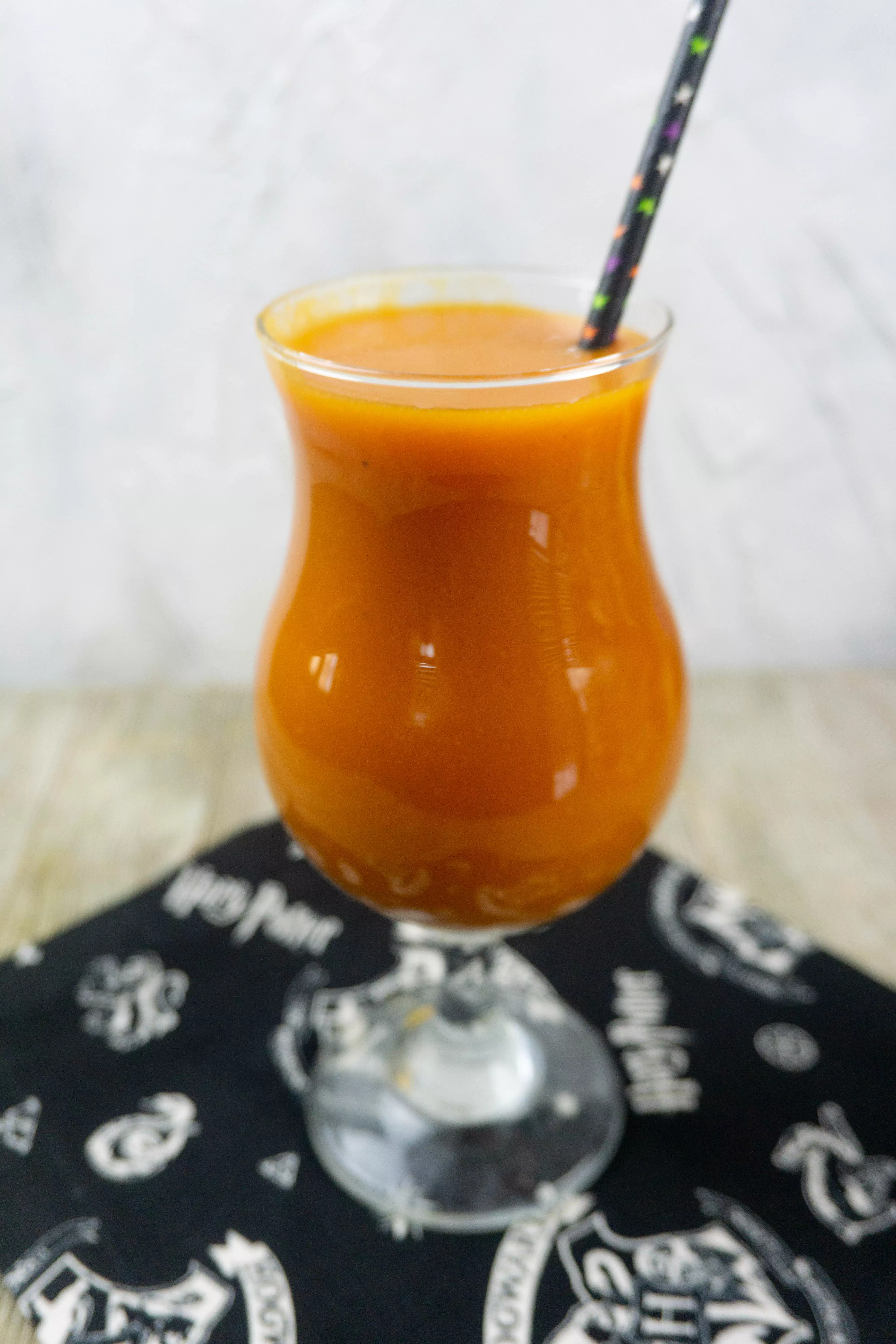 HP pumpkin juice in a glass