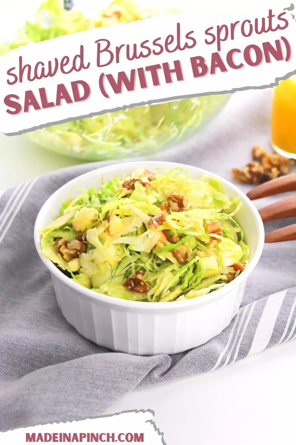 shaved brussels sprouts salad with bacon pin