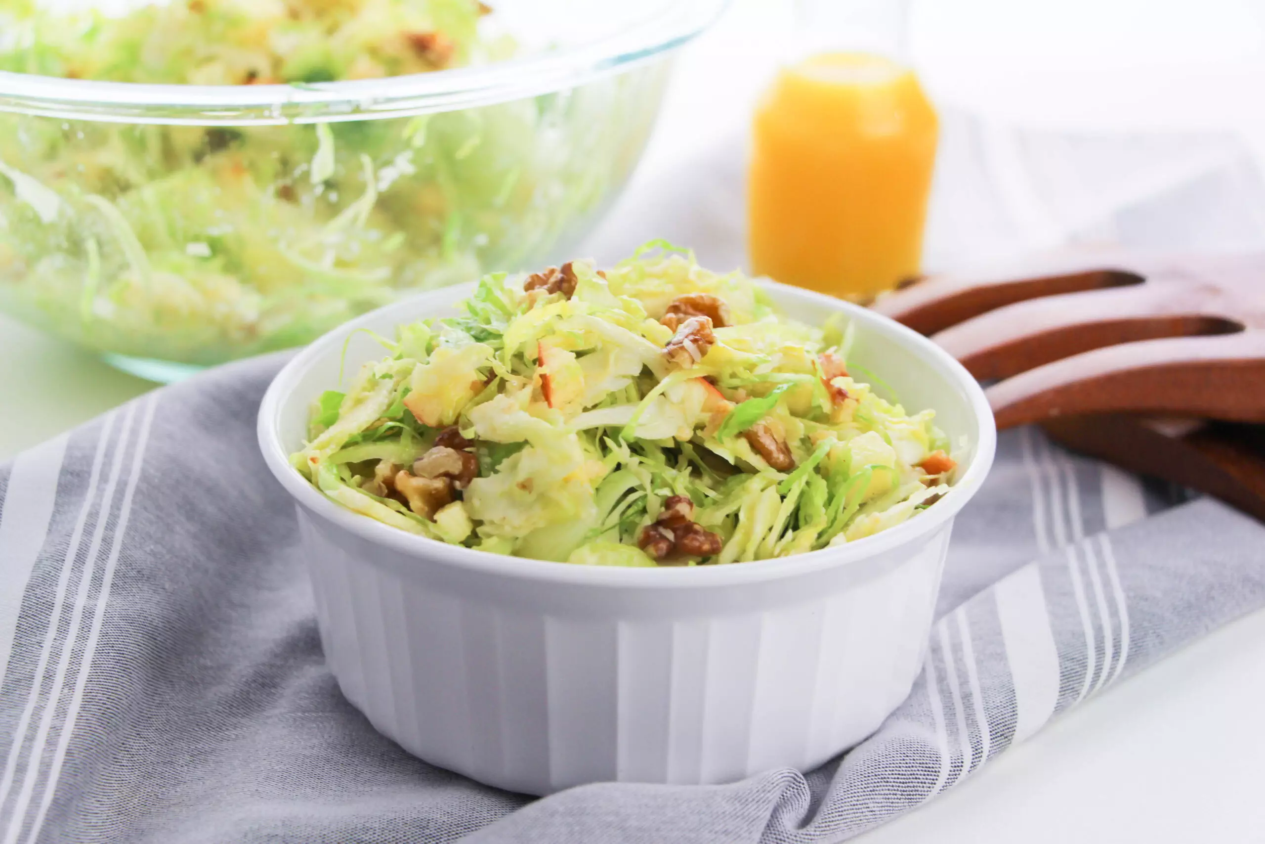 Shaved Brussels Sprouts salad with bacon