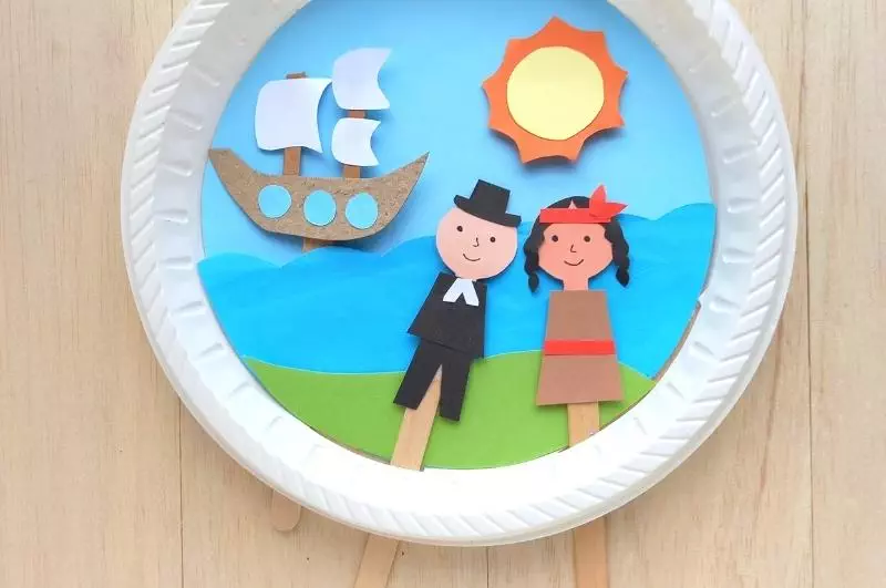 paper plate pilgrim craft