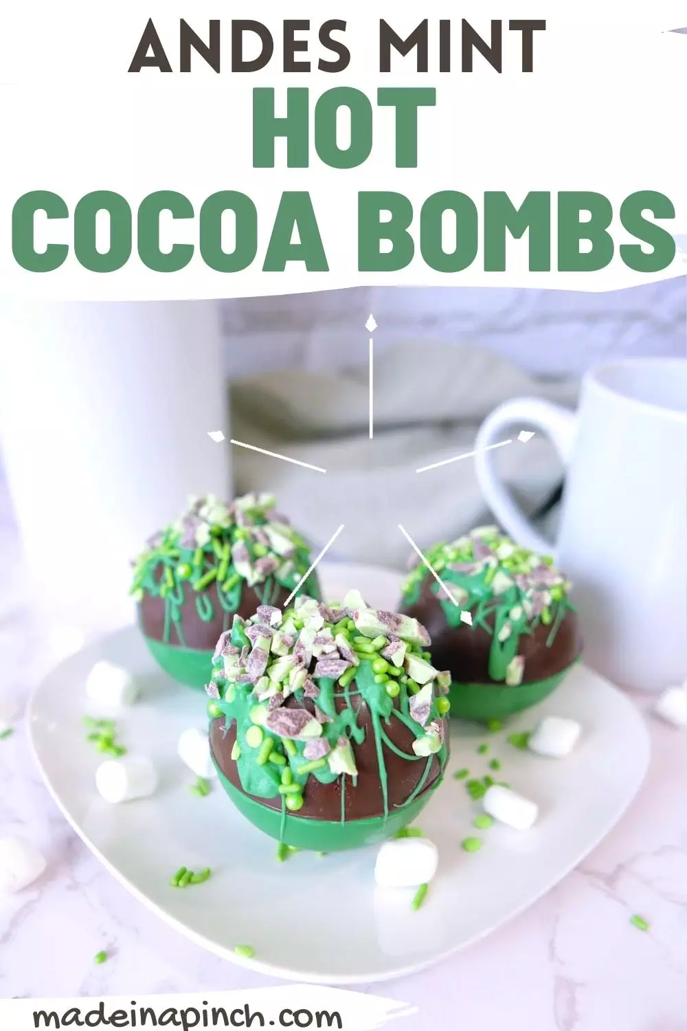 Andes mint hot cocoa bombs pin
