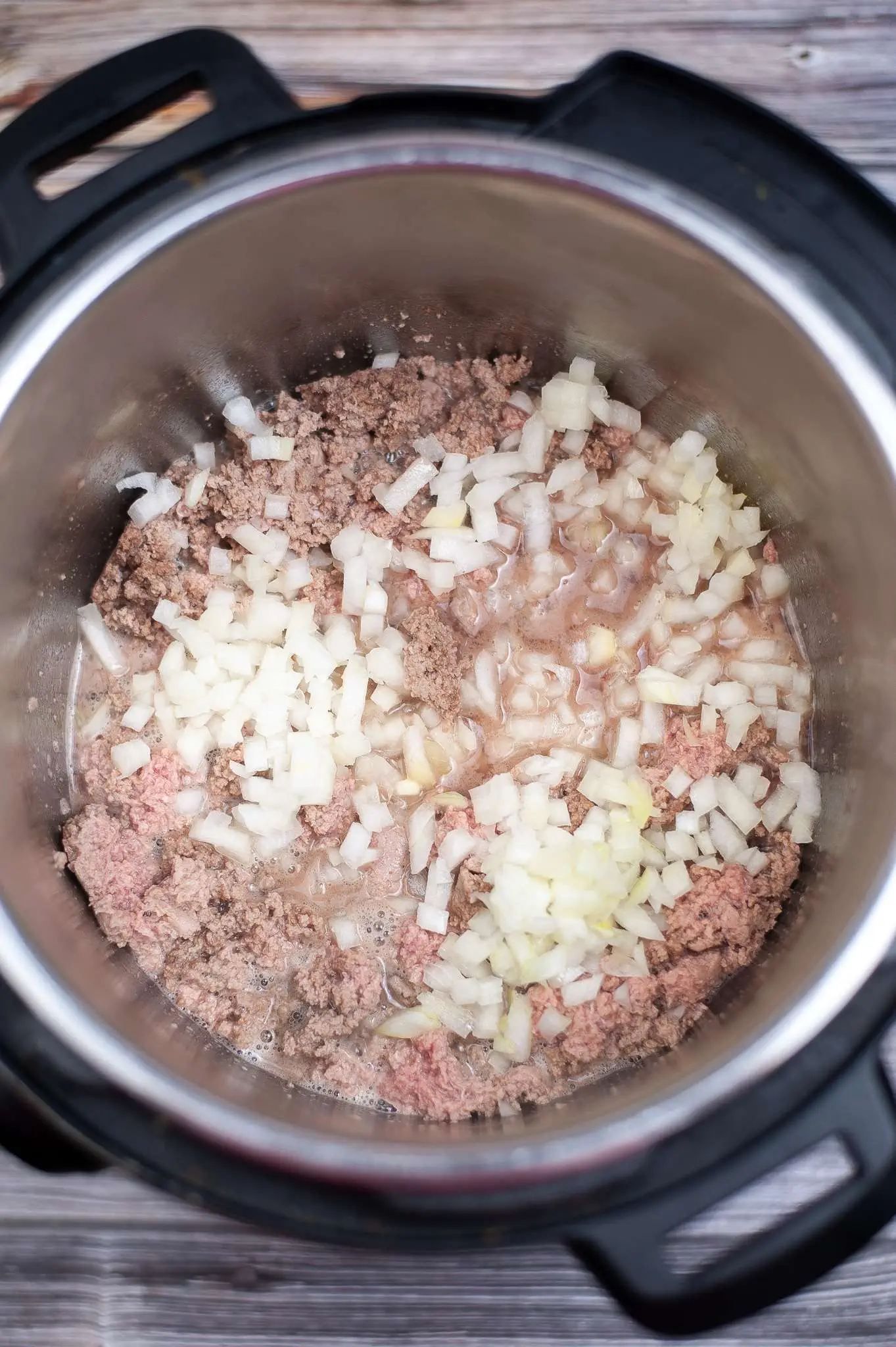 sautéing meat