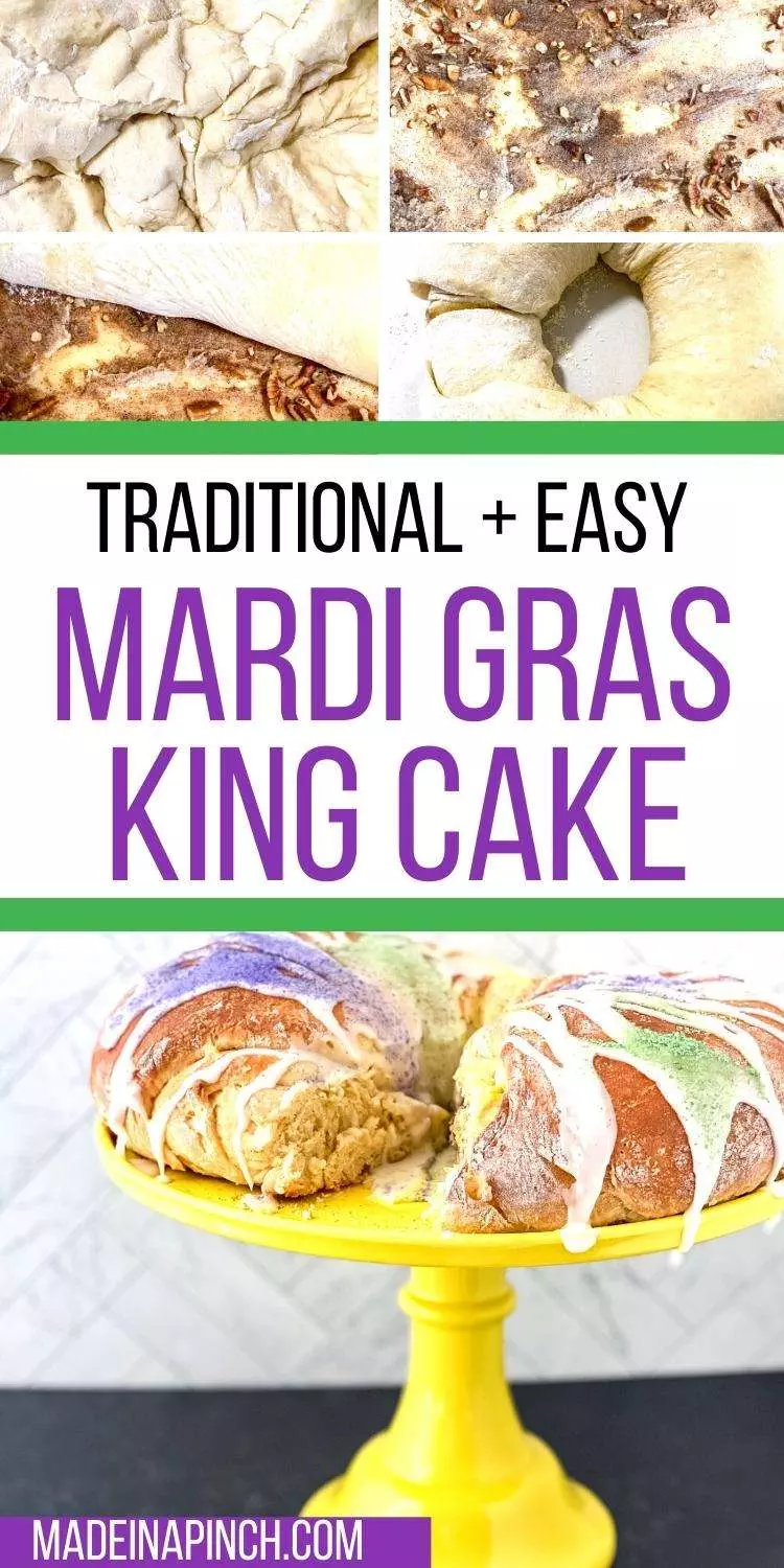 Mardi Gras King Cake pin image