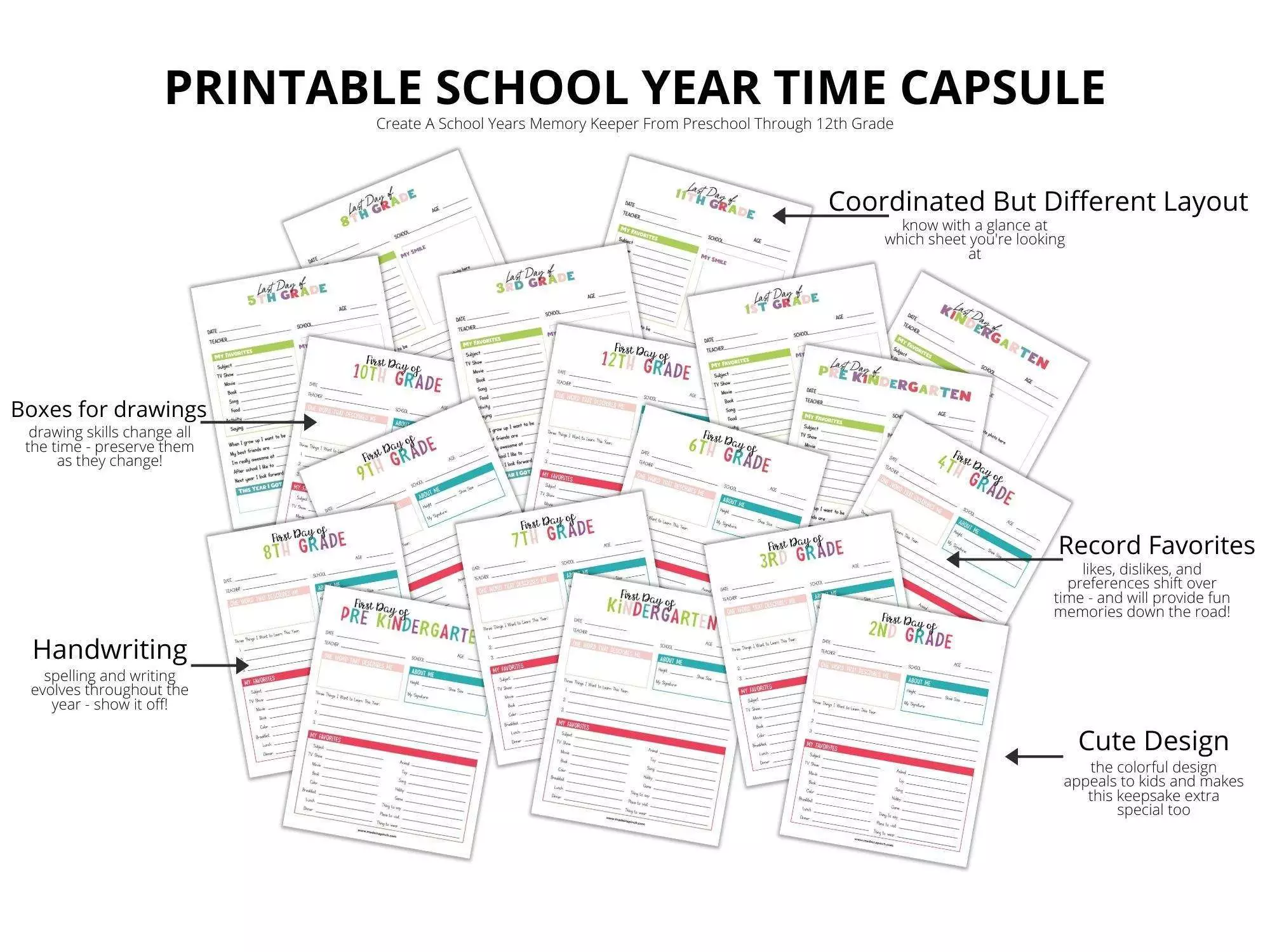 Full school year time capsule mockup