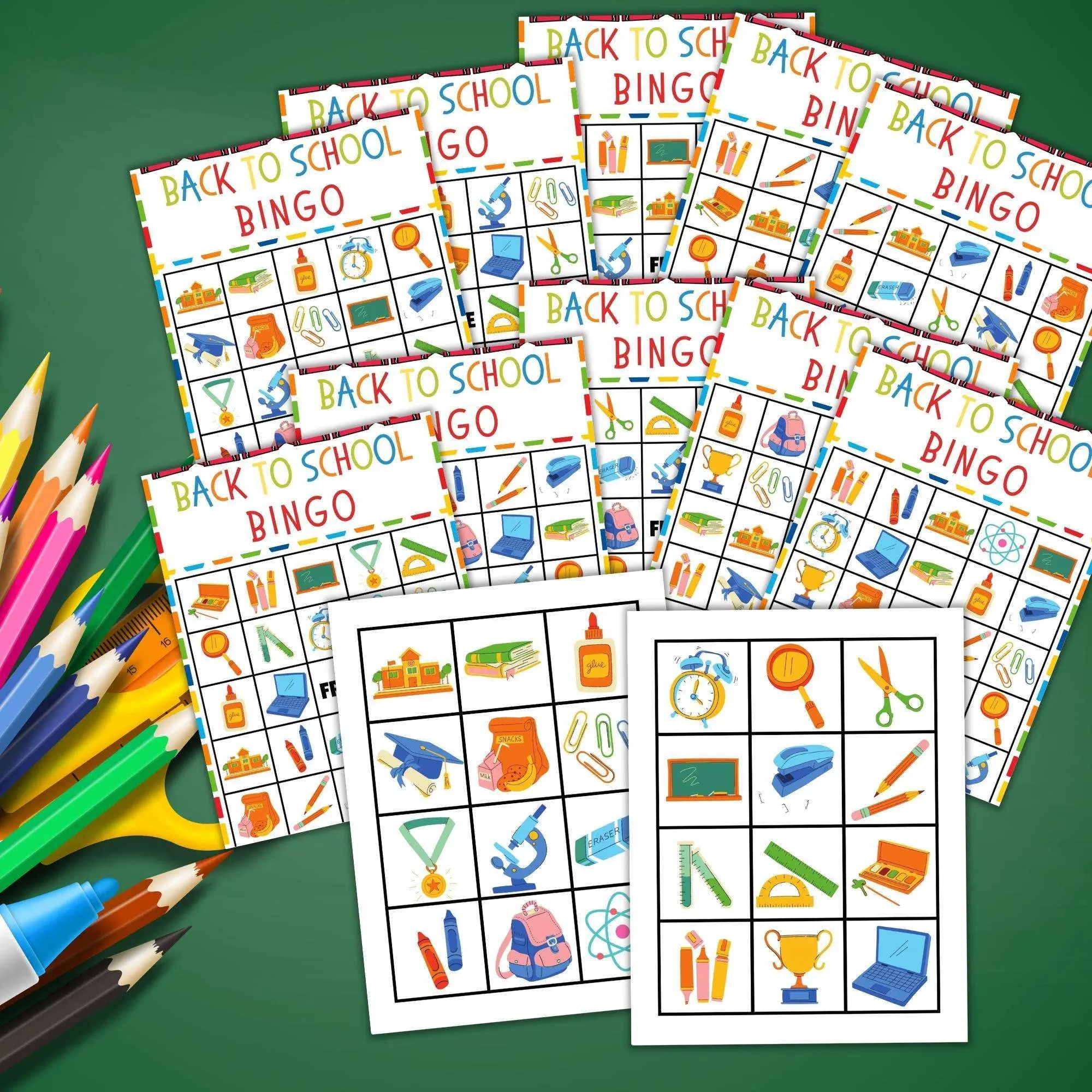 back to school bingo mockup