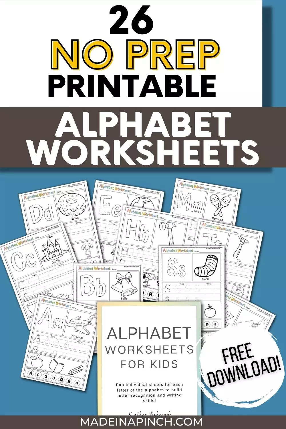 printable alphabet worksheets pin image