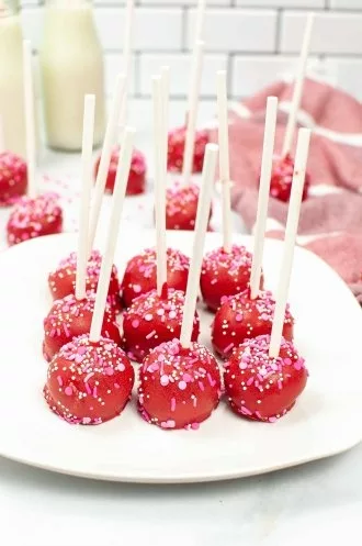 easy cake pops on a plate