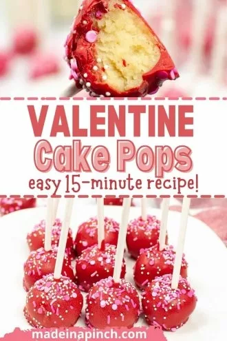 Valentines cake pops pin image