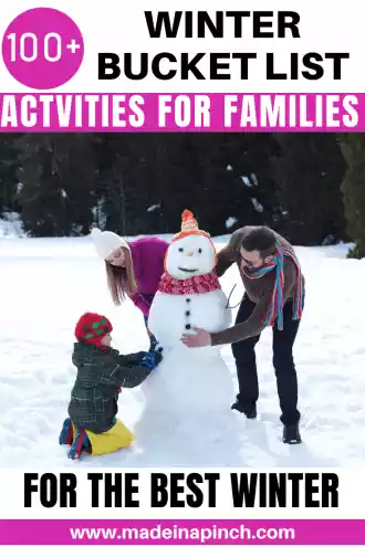 Winter Bucket List Activities for Families Pinterest Pin