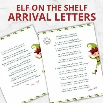 Elf on the shelf arrival letter pack